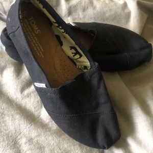 Black slip on Toms